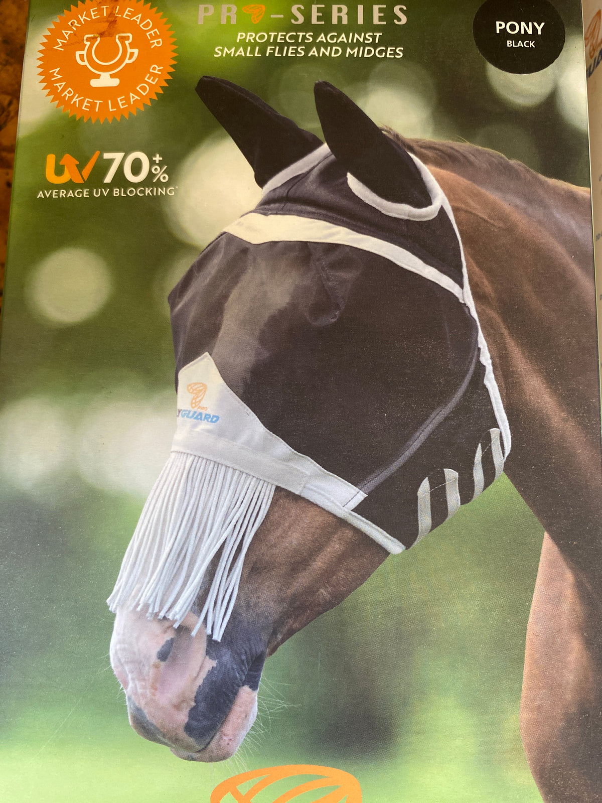 Shires FlyGuard Pro Fine Mesh Fly Mask with Ears & Nose Fringe