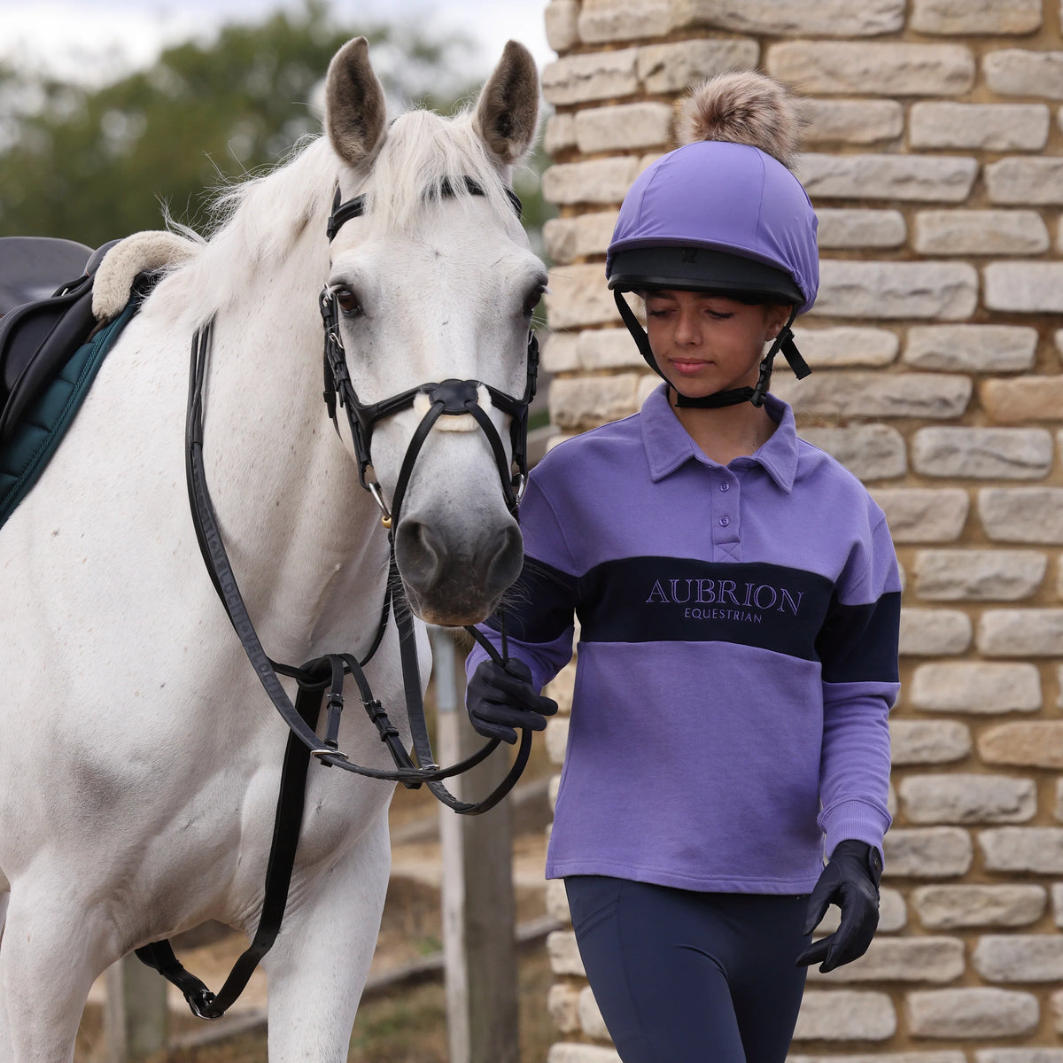 Shires Aubrion Equestrian Button Sweatshirt - Young Rider