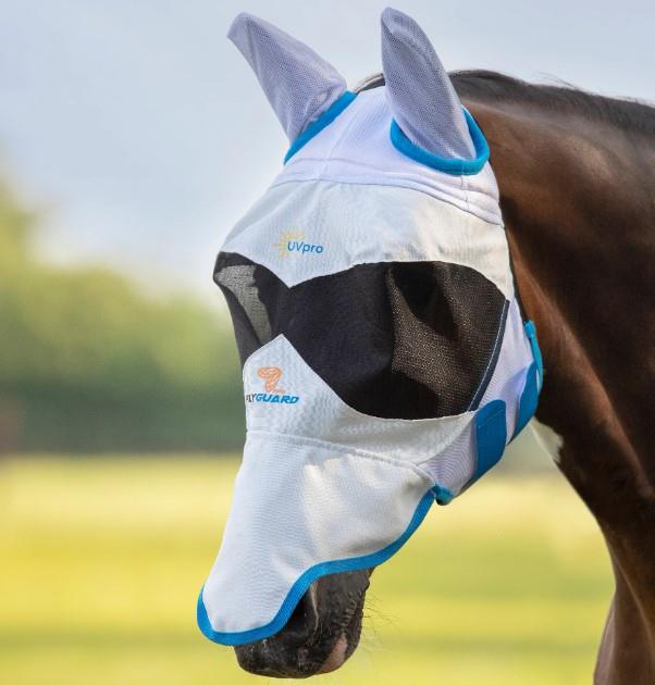 Shires FlyGuard Pro Sun Shade Fly Mask with Ears & Nose