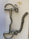 Kimblewick bit with curb chain