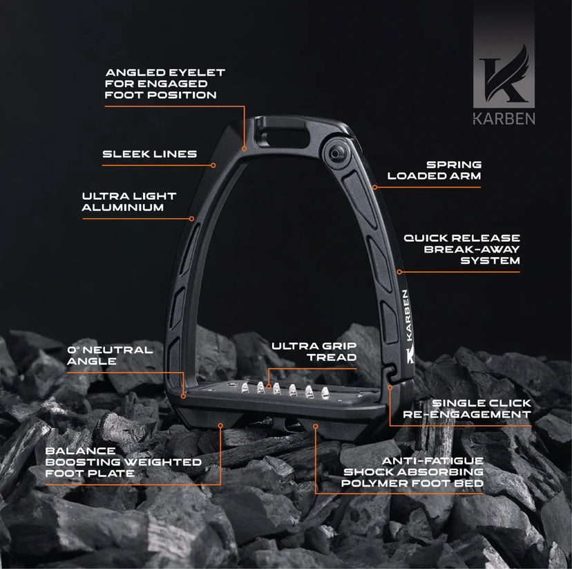 Karben Ultra grip safety stirrups