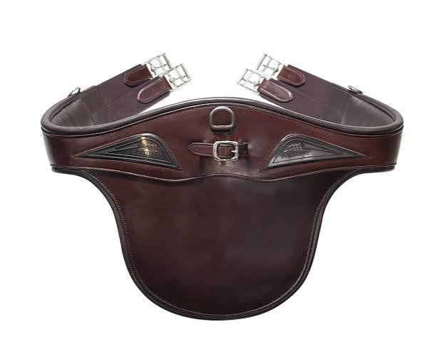Equiline leather stud guard girth