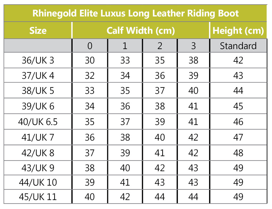 Rhinegold Luxus Leather Long Riding Boots