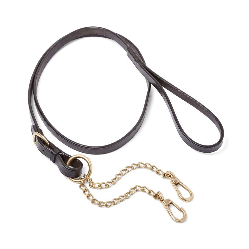 Ecorider Leather Rein with Brass Chain