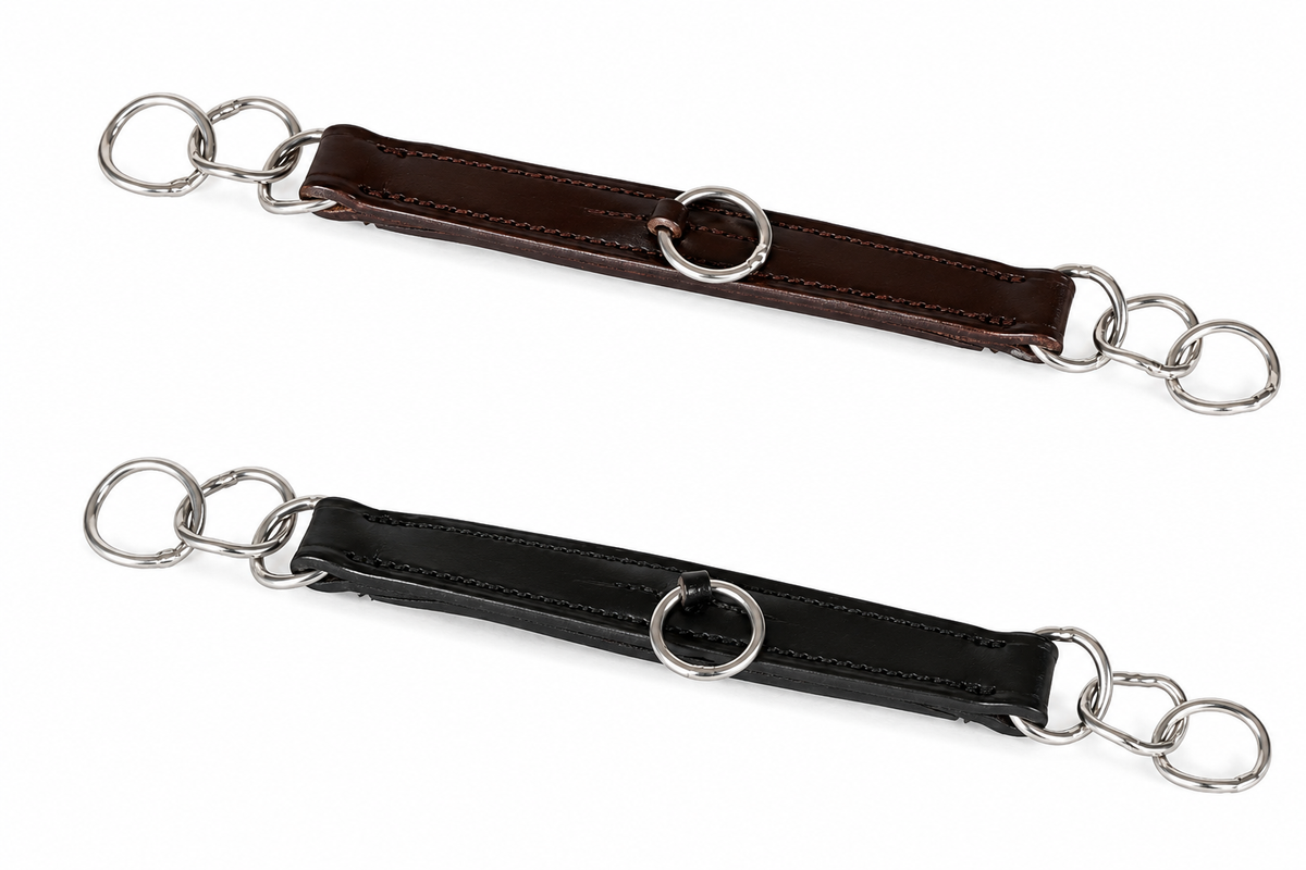 Shires Velociti Gara Leather Curb Chain