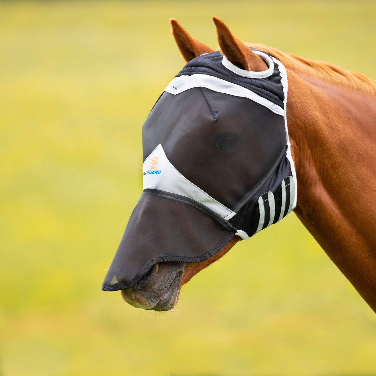 Shires FlyGuard Pro Fine Mesh Fly Mask With Ear Hole & Nose