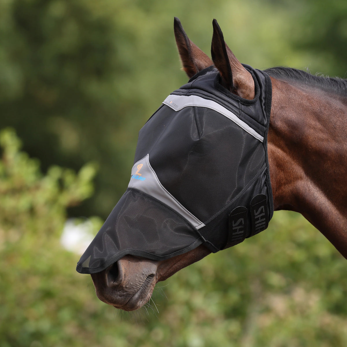 Shires FlyGuard Pro Fine Mesh Fly Mask With Ear Hole & Nose