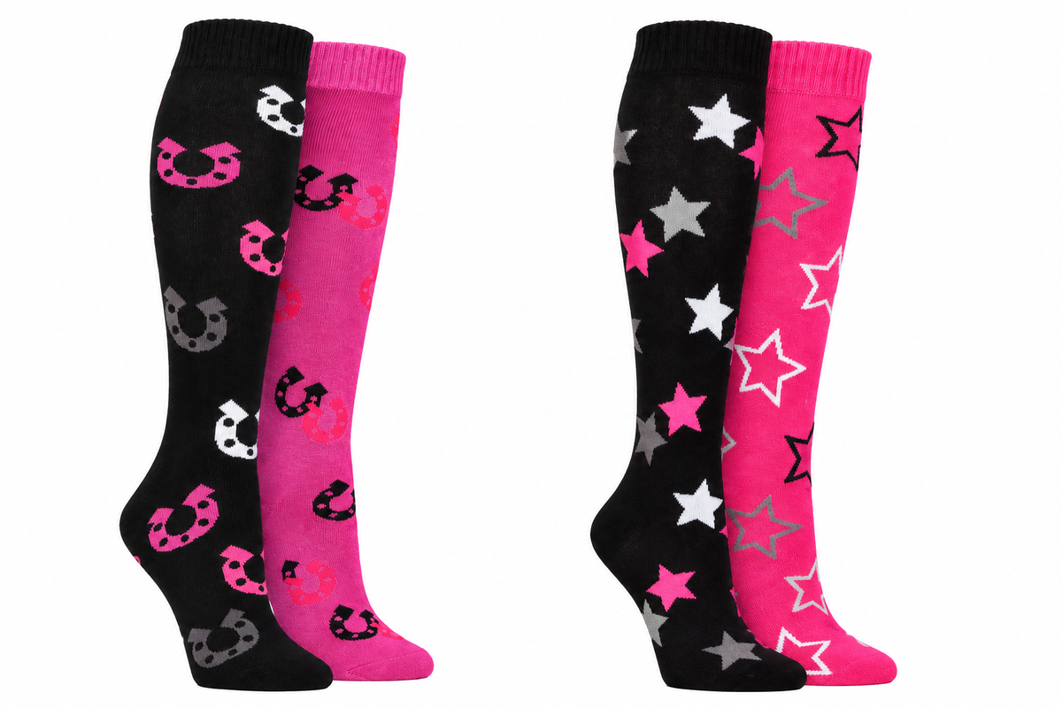 Storm Bloc Equestrian Children’s Knee High Socks - 2 pack