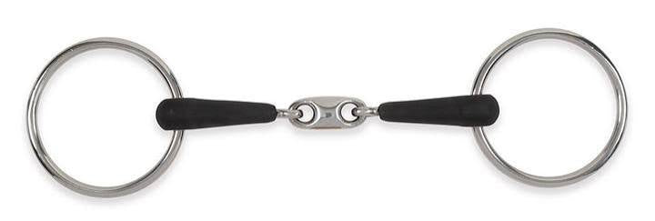Shires Equikind + peanut link lozenge loose ring bit rubber