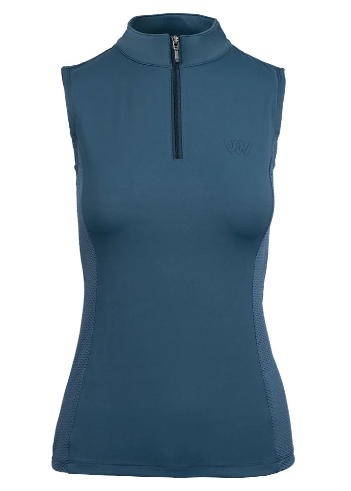 Woof Wear sleeveless tech shirt petrol