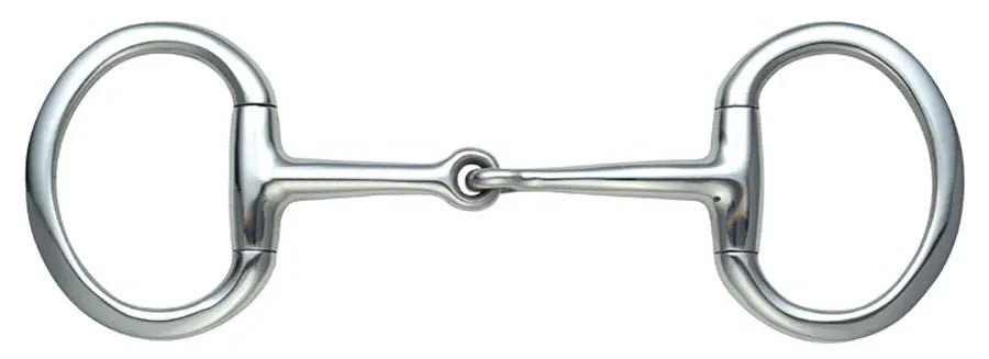 Shires flat ring jointed Eggbutt snaffle bit