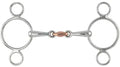 Shires two 2 ring copper lozenge gag bit