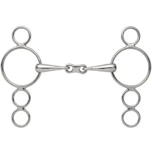 Shires 3 ring Dutch gag bit with French link