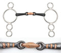 Shires three 3 ring Dutch gag with copper lozenge