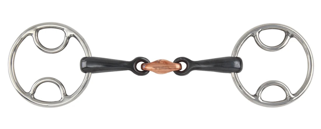 Shires sweet iron Bevel bit with copper lozenge 6”